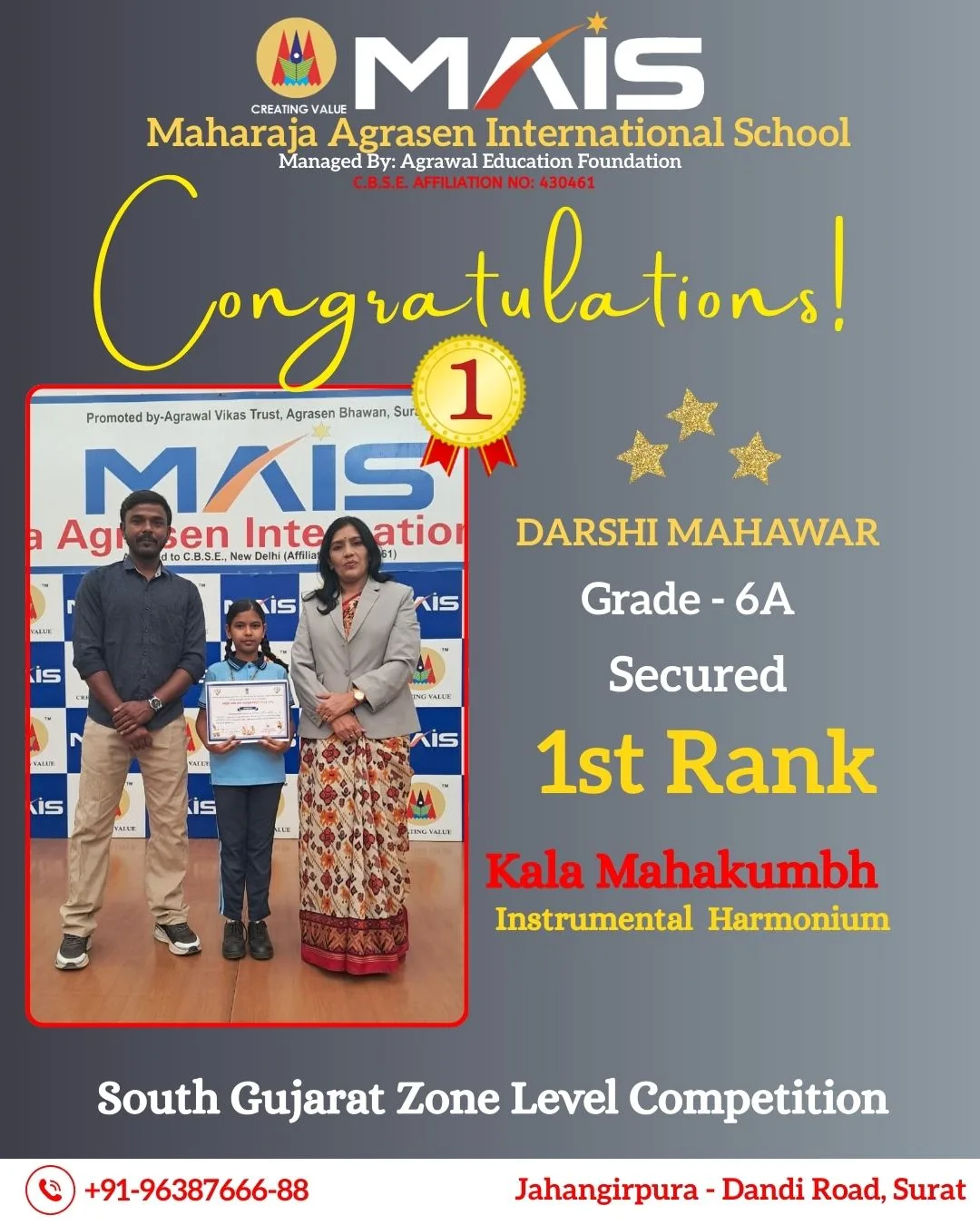 Harmonious Victory: Darshi Mahavar Wins...